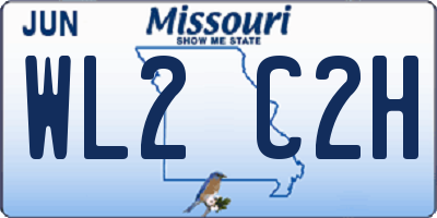 MO license plate WL2C2H