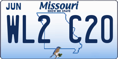 MO license plate WL2C2O