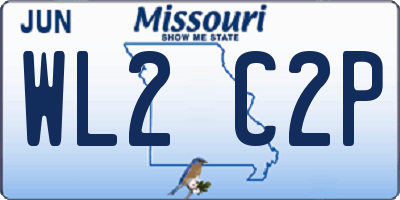 MO license plate WL2C2P