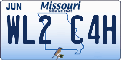 MO license plate WL2C4H