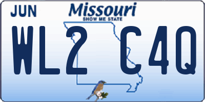 MO license plate WL2C4Q
