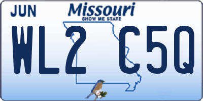 MO license plate WL2C5Q