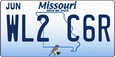 MO license plate WL2C6R