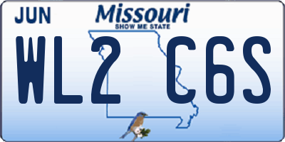 MO license plate WL2C6S