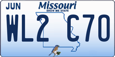 MO license plate WL2C7O