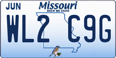 MO license plate WL2C9G