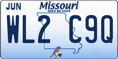 MO license plate WL2C9Q