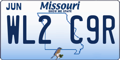 MO license plate WL2C9R