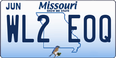MO license plate WL2E0Q