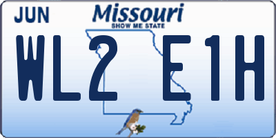 MO license plate WL2E1H