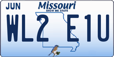 MO license plate WL2E1U