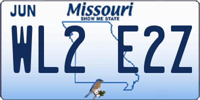 MO license plate WL2E2Z