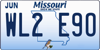 MO license plate WL2E9O