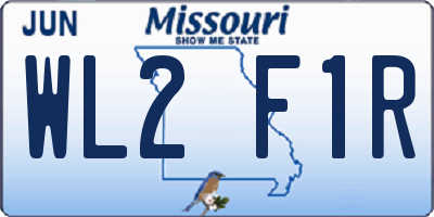 MO license plate WL2F1R