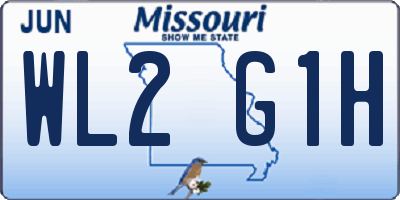 MO license plate WL2G1H