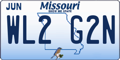 MO license plate WL2G2N