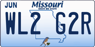 MO license plate WL2G2R