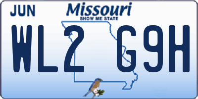 MO license plate WL2G9H