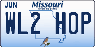 MO license plate WL2H0P