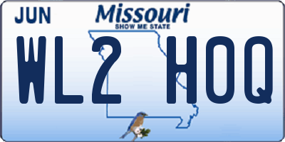 MO license plate WL2H0Q