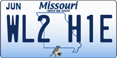 MO license plate WL2H1E