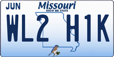 MO license plate WL2H1K