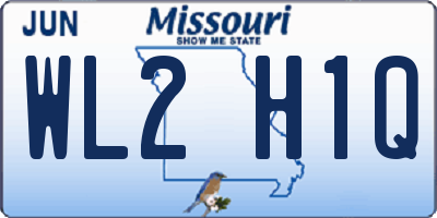 MO license plate WL2H1Q