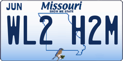 MO license plate WL2H2M