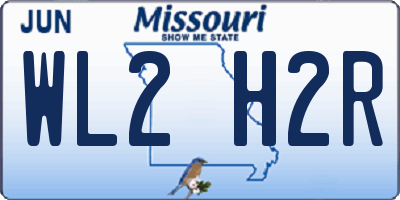 MO license plate WL2H2R