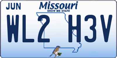 MO license plate WL2H3V
