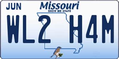 MO license plate WL2H4M