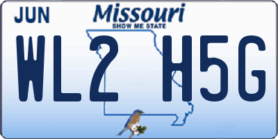 MO license plate WL2H5G