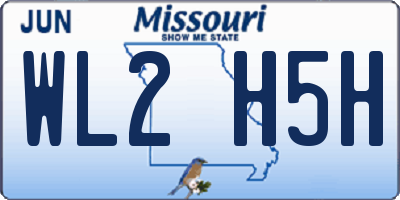 MO license plate WL2H5H
