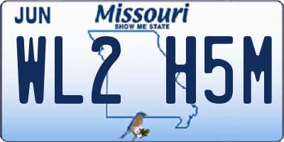 MO license plate WL2H5M