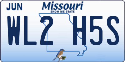MO license plate WL2H5S