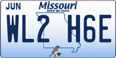 MO license plate WL2H6E