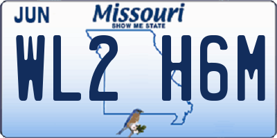 MO license plate WL2H6M