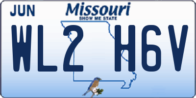 MO license plate WL2H6V