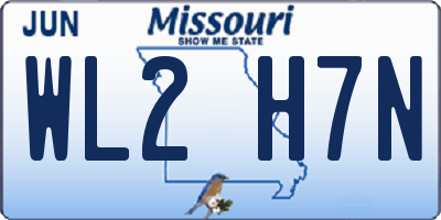 MO license plate WL2H7N