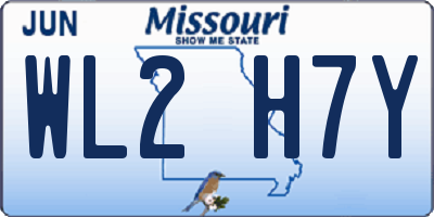 MO license plate WL2H7Y