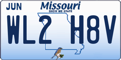 MO license plate WL2H8V