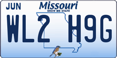 MO license plate WL2H9G
