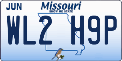 MO license plate WL2H9P