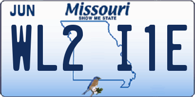 MO license plate WL2I1E