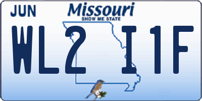 MO license plate WL2I1F