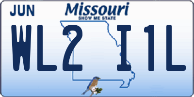 MO license plate WL2I1L