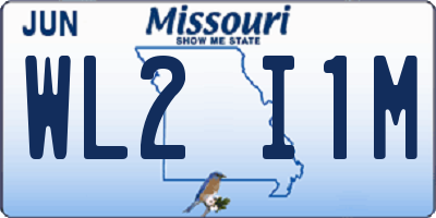 MO license plate WL2I1M