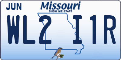 MO license plate WL2I1R