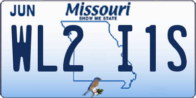 MO license plate WL2I1S