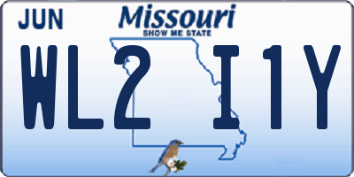MO license plate WL2I1Y
